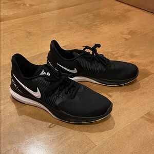 Nike Women’s Black Cross Training Athletic Shoes with White Accents